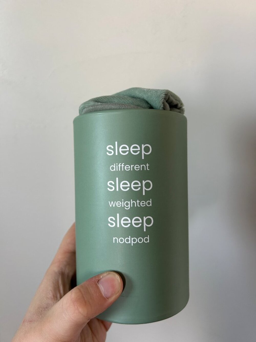 Like New Nodpod Weighted Sleep Mask Sage Green - Picture 3 of 5